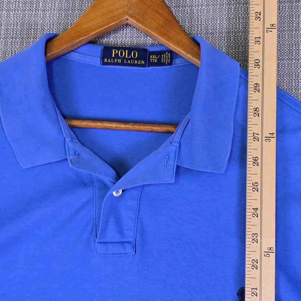 Polo Ralph Lauren Classic Fit Polo Shirt Mens XXL Blue Short Sleeve Cotton Pique